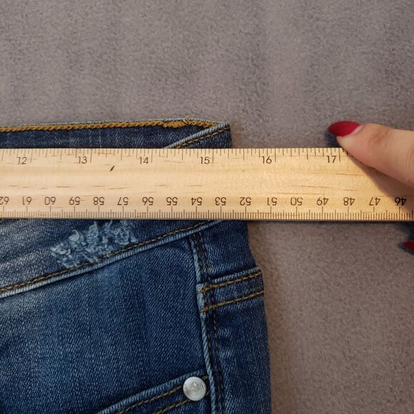 Judy Blue Jeans Womens 30 Blue Skinny Leopard Cheetah Print Ripped Stretch Denim - Picture 6 of 16